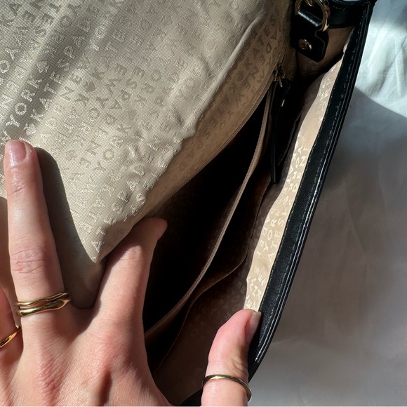 Kate Spade Crossbody Shoulder Bag - Black, Gold, Sleek modern envelope style - Picture 7 of 9